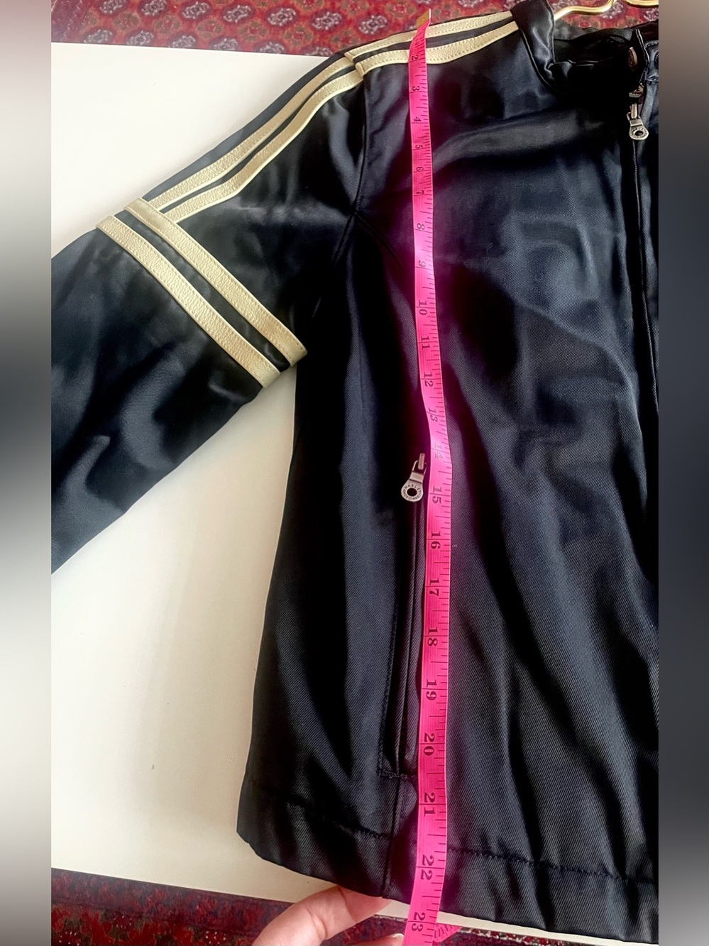 Harley-Davidson Women’s Moto Jacket M Black Leather Trim Racing Stripe Zip - Picture 11 of 13